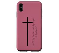 Walk by Faith Christian Cross Scripture Minimal Art Case for iPhone XS Max