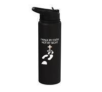 Walk By Faith Christian Footsteps Stainless Steel Insulated Water Bottle
