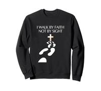 Walk By Faith Christian Footsteps Sweatshirt