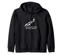 Walk By Faith Christian Scripture Path Zip Hoodie