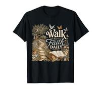 Walk By Faith Daily 2 Corinthians 5:7 Scripture Bible Study T-Shirt