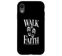 Walk By Faith Eyes Closed Heart Open Christian Case for iPhone XR