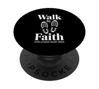 Walk By Faith Eyes Closed Heart Open Christian PopSockets Adhesive PopGrip
