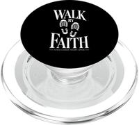 Walk By Faith Eyes Closed Heart Open Christian PopSockets PopGrip for MagSafe