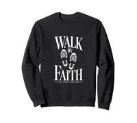 Walk By Faith Eyes Closed Heart Open Christian Sweatshirt