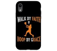 Walk By Faith Hoop By Grace Christian Basketball Case for iPhone XR