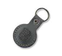 Walk by Faith Leather Keychain Compatible with Apple AirTag, Christian Gifts, Full Grain Cowhide Holder Case, Eden Green