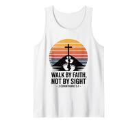 Walk by Faith Not by Sight 2 Corinthians 5:7 Bible Verse Tank Top