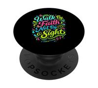Walk By Faith Not By Sight 2 Corinthians 5:7 Christian Jesus PopSockets Adhesive PopGrip
