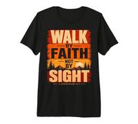 Walk By Faith Not By Sight 2 Corinthians 5:7 Christian Premium T-Shirt