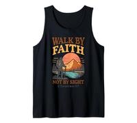 Walk by Faith Not by Sight - 2 Corinthians 5:7 Retro Hiker Tank Top