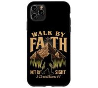 Walk by Faith Not by Sight 2 Corinthians Christian Bigfoot Case for iPhone 11 Pro Max