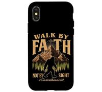 Walk by Faith Not by Sight 2 Corinthians Christian Bigfoot Case for iPhone X/XS