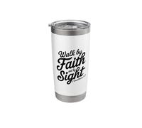 Walk By Faith Not By Sight Bible Verse Women Luke Scripture Stainless Steel Insulated Tumbler