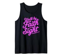 Walk by Faith Not by Sight Bible Verse Women Luke Scripture Tank Top