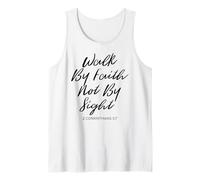 Walk by Faith Not by Sight Bible Verse Women Luke Scripture Tank Top