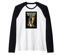 Walk by Faith Not by Sight Bible Verses 2 Corinthians 57 Raglan Baseball Tee