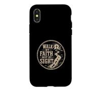 Walk By Faith Not By Sight Christian Faith Verse Case for iPhone X/XS