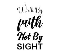 Walk by Faith not Sight Letter Quote Fine Carving Stickers 34x60cm Waterproof Black
