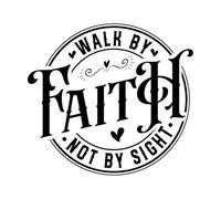 Walk by Faith not Sight Wall Decals Paster Paper 42x45.9cm Art Mural Painting Black