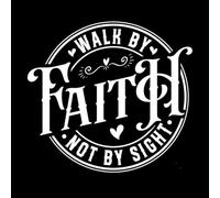 Walk by Faith not Sight Wall Decals Paster Paper 67.2x73.4cm Removable Without Leaving Glue White