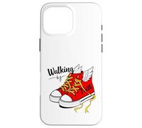 Walk by Faith - Winged Sneaker, Christian Belief Graphic Art Case for iPhone 16 Pro Max