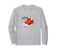 Walk by Faith - Winged Sneaker, Christian Belief Graphic Art Long Sleeve T-Shirt
