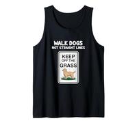 Walk Dogs Not Straight Lines Keep of The Grass Dogs Lover Tank Top