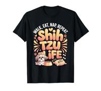 Walk Eat Nap Repeat Shih Tzu Life Dog Lover Value Graphic T-Shirt