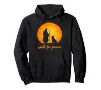 Walk for Peace Monks Aloka Dog Minimalist Spiritual Pullover Hoodie