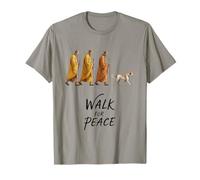 Walk for Peace Monks with Aloka Dog Design T-Shirt