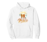 Walk for Peace Monks with Aloka Dog Minimalist Zen Art Pullover Hoodie
