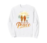 Walk for Peace Monks with Aloka Dog Minimalist Zen Art Sweatshirt
