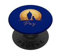 Walk for Peace Monks with Aloka Dog Monks Minimalist Zen PopSockets Adhesive PopGrip