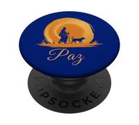 Walk for Peace Monks with Aloka Dog Monks Minimalist Zen PopSockets Adhesive PopGrip