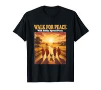 Walk for Peace WalkSoftly SpreadPeace Buddhist Monk Zen T-Shirt