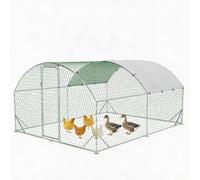 Walk in Chicken Run, 3x4x2m Large Metal Chicken Coop Hen Poultry House