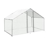 Walk In Chicken Run Cage Coop 3m x 2m x 2m Dog Pen House Kennel Large Metal Enclosure Rabbits Ducks Poultry Roof Cover Shelter Sunshade Pets Outdoor Backyard Farm Animal Green