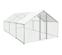 Walk In Chicken Run Cage Coop 4m x 6m x 2m Dog Pen House Kennel Large Metal Enclosure Rabbits Ducks Poultry Roof Cover Shelter Sunshade Pets Outdoor Backyard Farm Animal …
