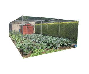 Walk in Fruit or Vegetable Cage Kit Includes Door H2 x W1.5 x L4 Black Bird Netting, Pegs and Clips