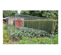 Walk in Fruit or Vegetable Cage Kit Includes Door H2 x W1.5 x L6 Green Bird Netting, Pegs and Clips
