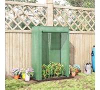 Walk In Greenhouse Compact Garden Grow House PE Cover Steel Frame Green