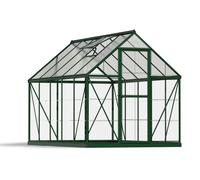 6' x 10' Palram Canopia Hybrid Walk In Green Polycarbonate Greenhouse (1.85m x 3.06m)