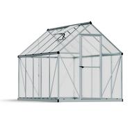 6'x10' Palram Canopia Mythos Large Walk In Silver Polycarbonate Greenhouse (1.8x3m)