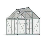 Walk-in Greenhouse kit 6x8 Polycarbonate Rust-resistant Aluminium Frame Hybrid