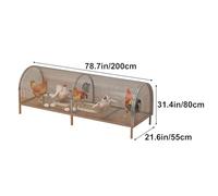 Walk-In Hen Poultry House, Outdoor Tunnel Chicken Coop, Rustproof Expandable Pet Cage, for Backyard, Garden or Farm(78.7x21.6in/200x55cm)