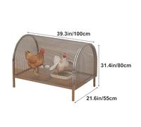 Walk-In Hen Poultry House, Outdoor Tunnel Chicken Coop, Rustproof Expandable Pet Cage, for Backyard, Garden or Farm(39.3x21.6in/100x55cm)