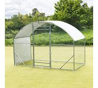 Walk In Outdoor Cat Enclosure, 3m x 1.4m / 45sqft. Large Metal Cat House With Latched Door and Sun Shade Cover Catio Style Cat Enclosure