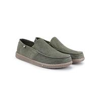 WALK IN PITAS | WP150 Slip ON Washed | Men's Loafers | Moccasins | Casual Boat Shoes | Slip-On Shoes | Slip-on Canvas Loafers | Casual Trainers | Walkinpitas Footwear | Kaki Men UK 7 Verde