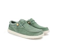 WALK IN PITAS | WP150 WALLABI Washed | Men's Loafers | Moccasins | Casual Boat Shoes | Slip-On Shoes | Slip-on Canvas Loafers | Casual Trainers | Walkinpitas Footwear | Mint Green Men UK 6